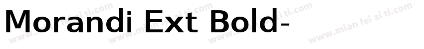 Morandi Ext Bold字体转换